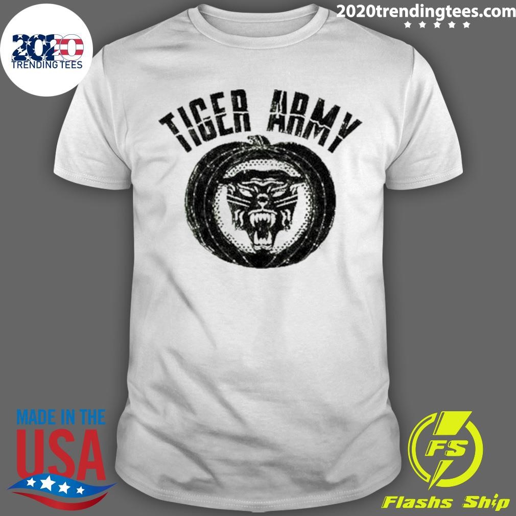 Funny Tiger Army Halloween Florescent 2024 T-shirt