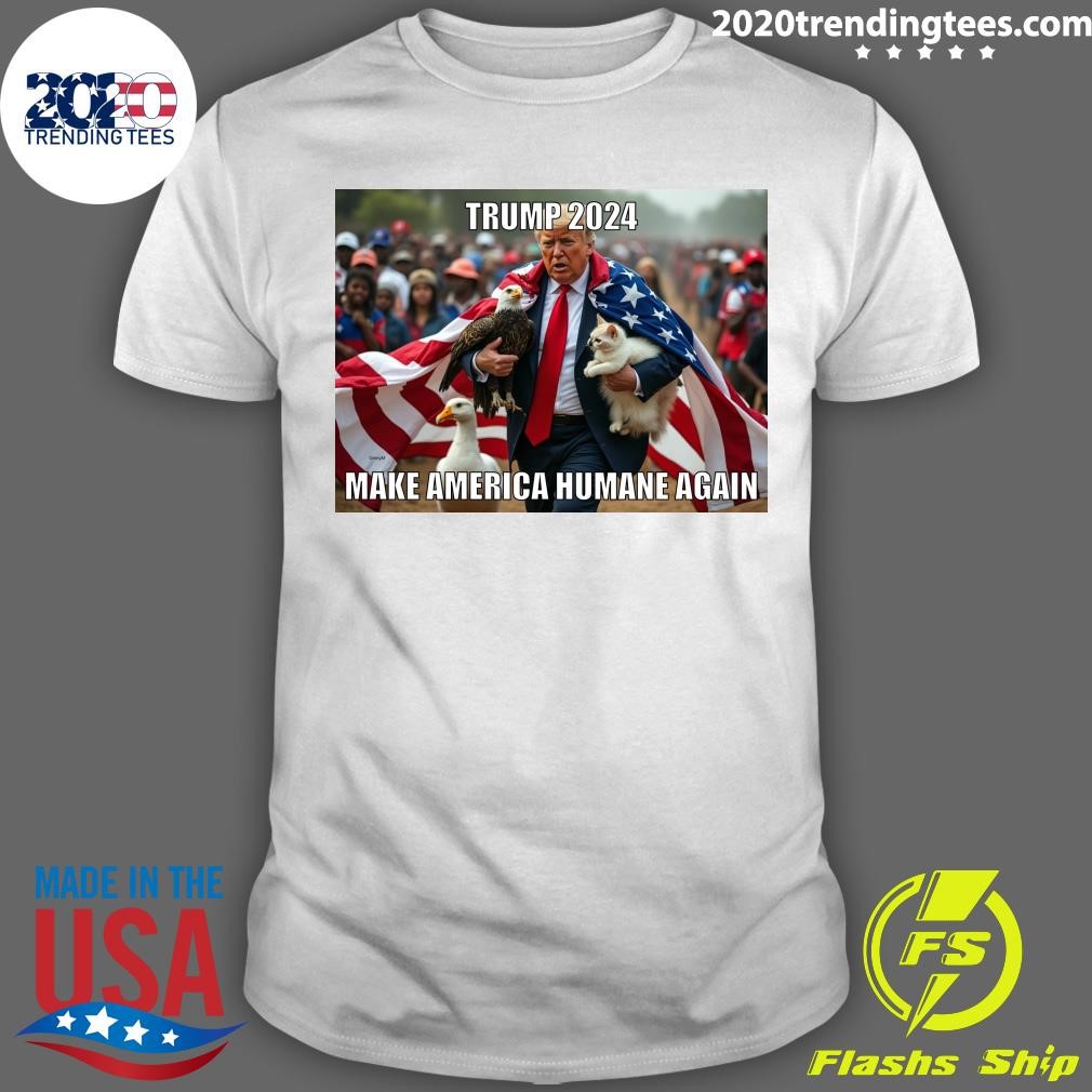 Funny Trump 2024 Make America Humane Again T-shirt