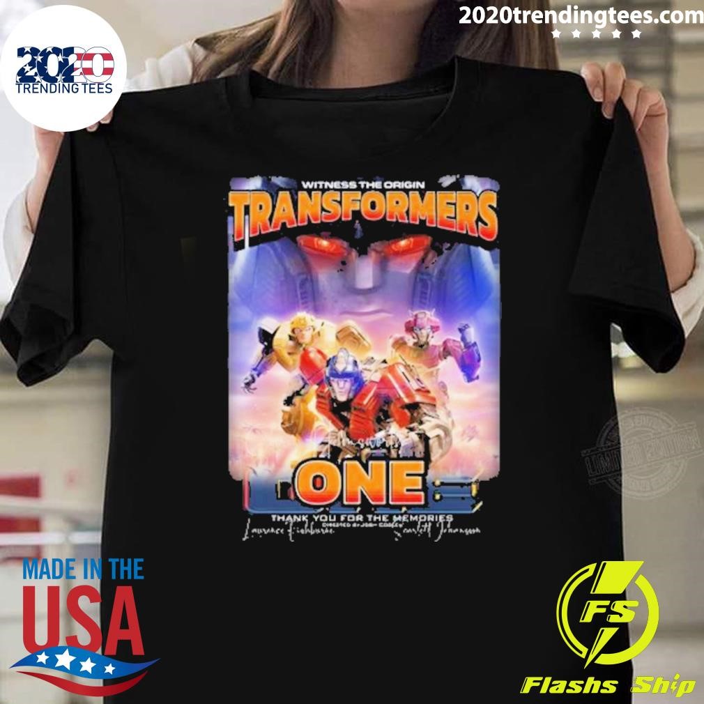 Funny Witness The Origin Transformers One Signature Thank You For The Memories T-shirt