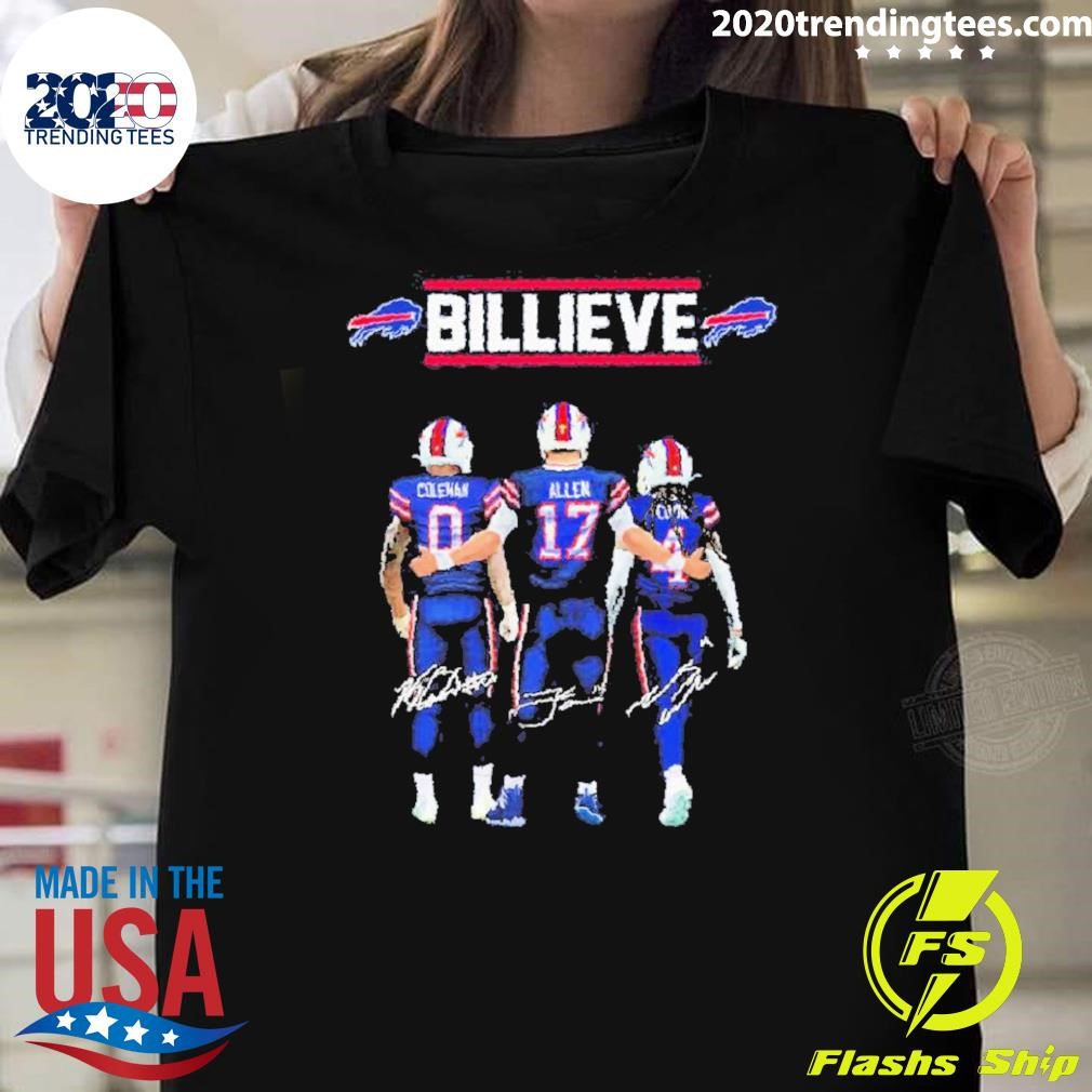 Nice Billieve Coleman 0 Allen 17 Cook 4 Signature T-shirt