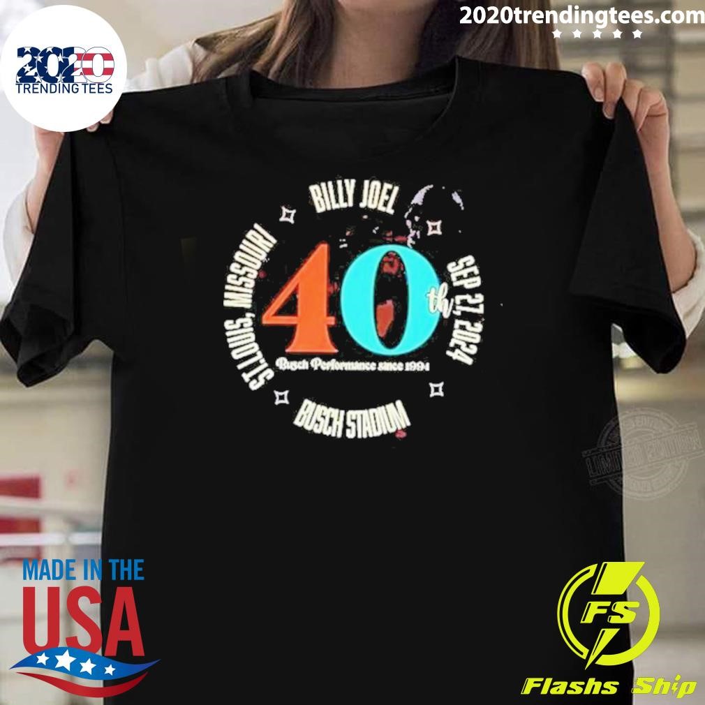 Nice Billy Joel In Concert September 27, 2024 Busch Stadium St.louis, Missouri T-Shirt