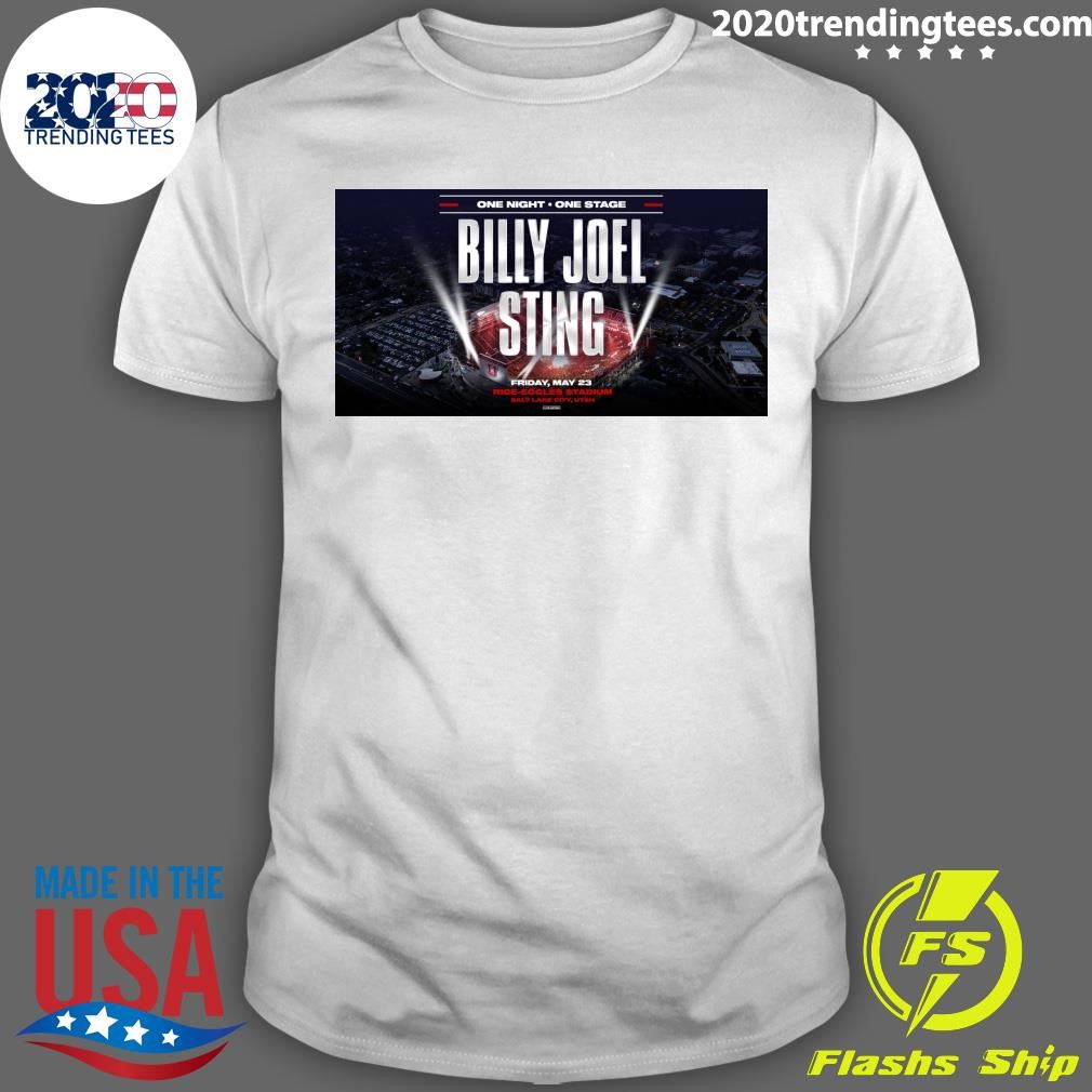 Nice Billy Joel & Sting to Perform on May 23, 2025 at Rice Eccles Stadium in Salt Lake City, UT T-shirt