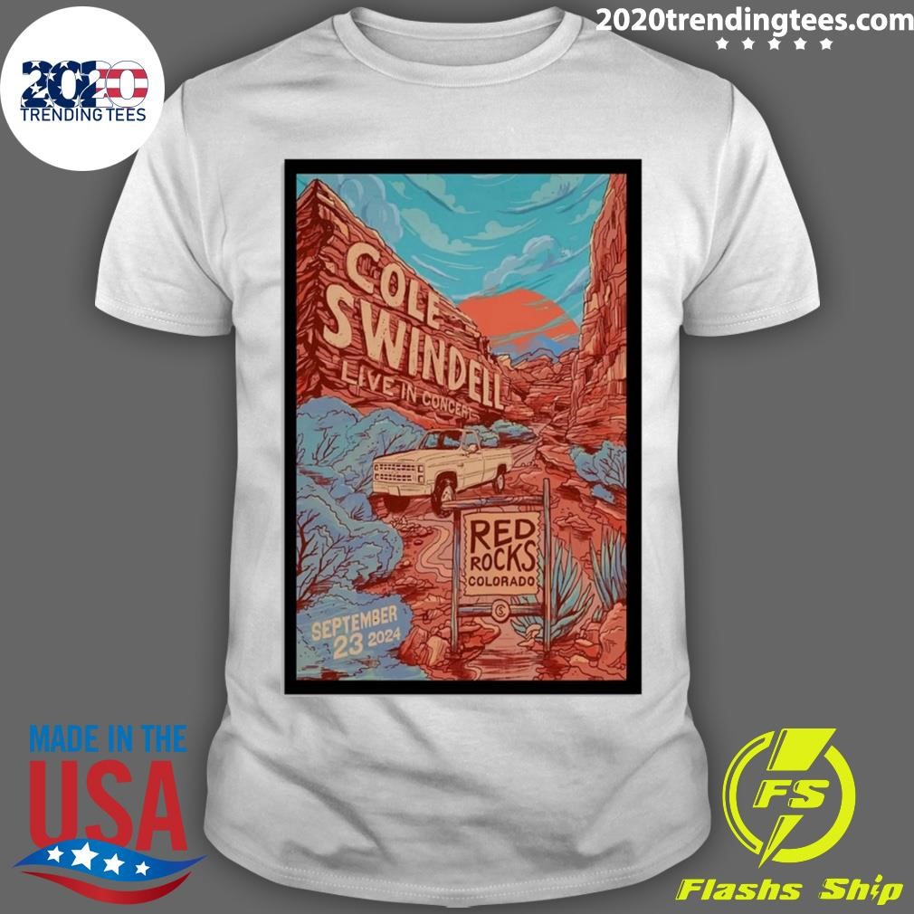 Nice Cole Swindell Tour Red Rocks 2024 T-shirt