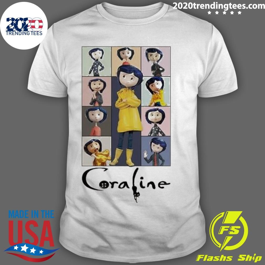 Nice Coraline Cartoon Character Era Tour Halloween T-shirt