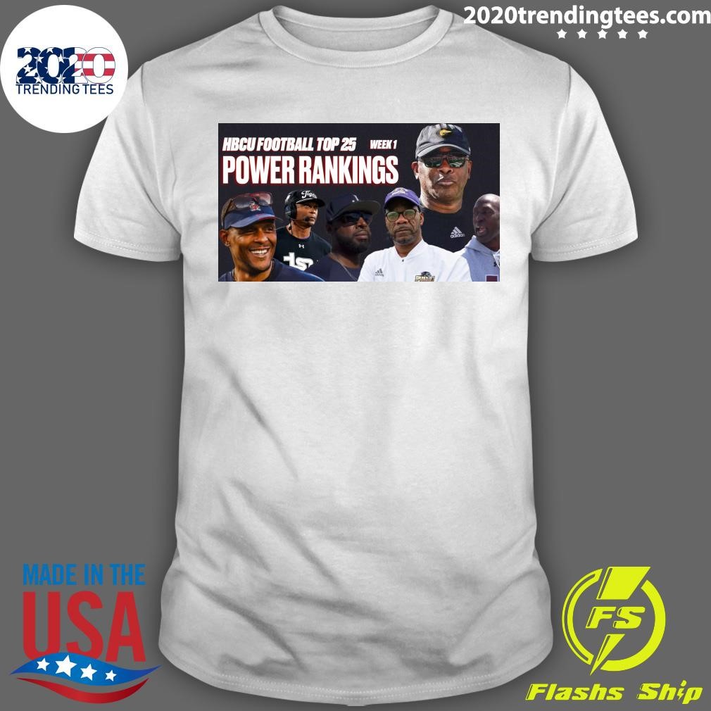 Nice HBCU Football Top 25 Power Ranking T-shirt