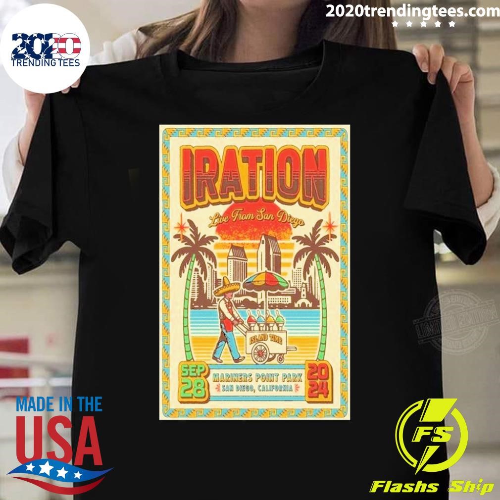 Nice Iration September 28 2024 Live In Mariners Point Park San Diego CA Band Tour Wall T-shirt