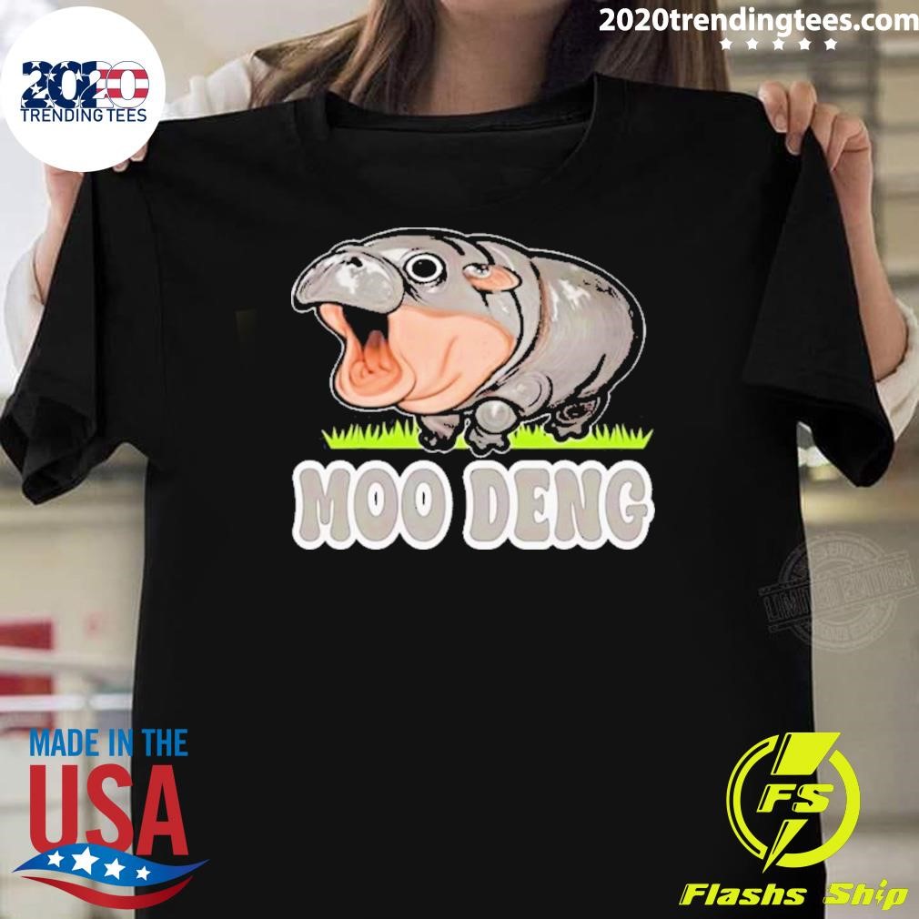 Nice Moodeng The Famous Baby Pigmy Hippo Moodeng 2024 T-shirt