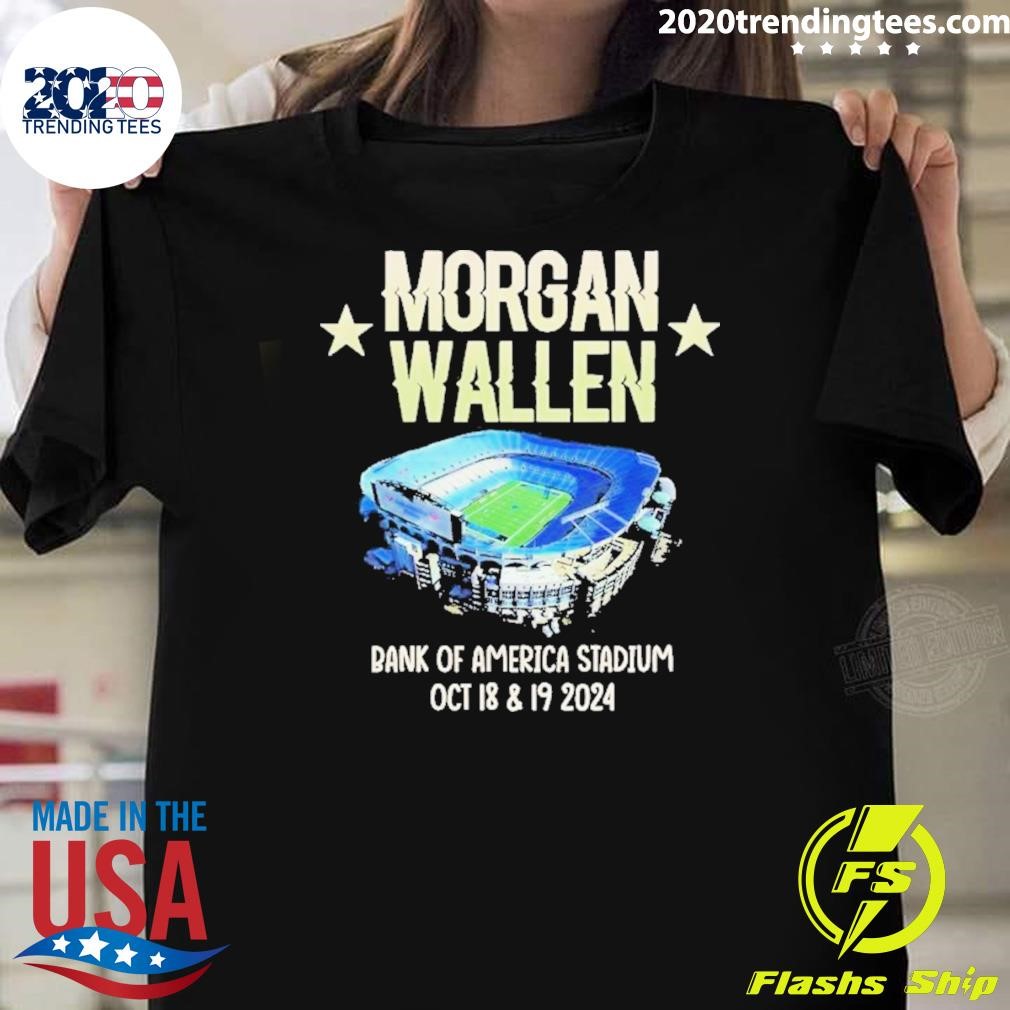 Nice Morgan Wallen Bank Of America Stadium Oct 18 And 19 2024 T-Shirt