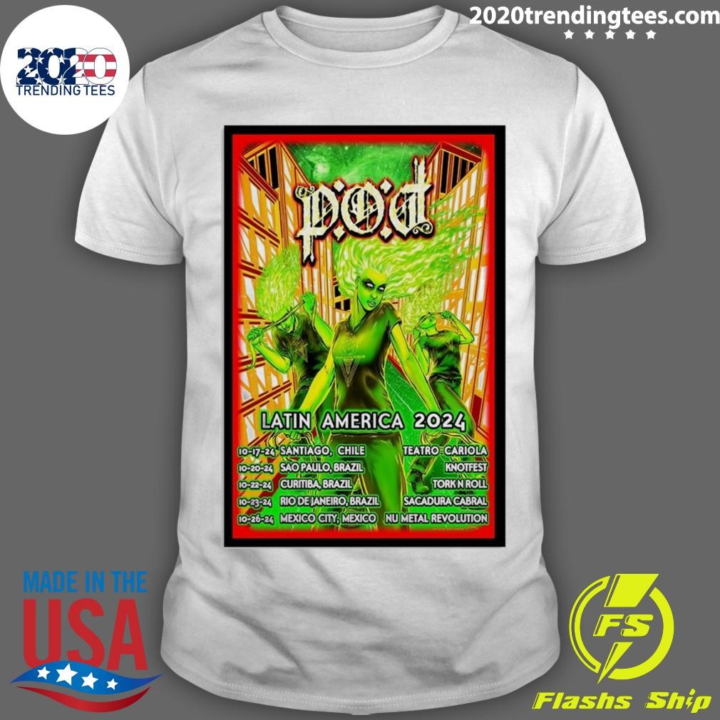 Nice P.O.D. Latin America 2024 Poster T-shirt