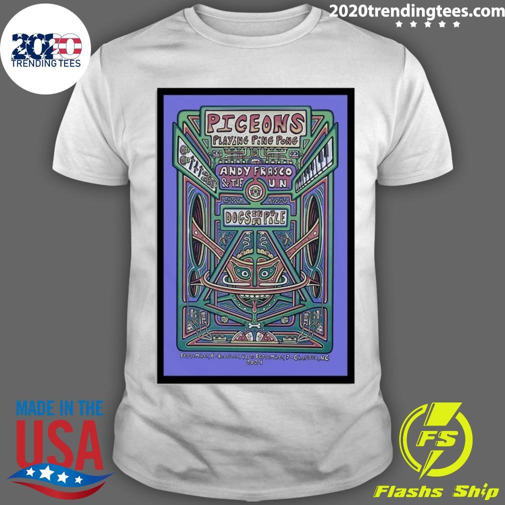 Nice Pigeons Playing Ping Pong September 7, 2024 IN Charlotte, NC Poster T-shirt