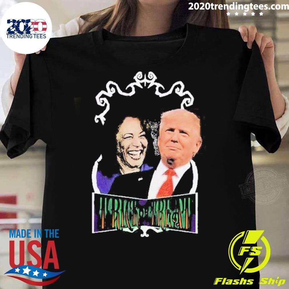 Nice Trick Or Treat Kamala Harris And Donald Trump Us President Election Halloween 2024 T-Shirt