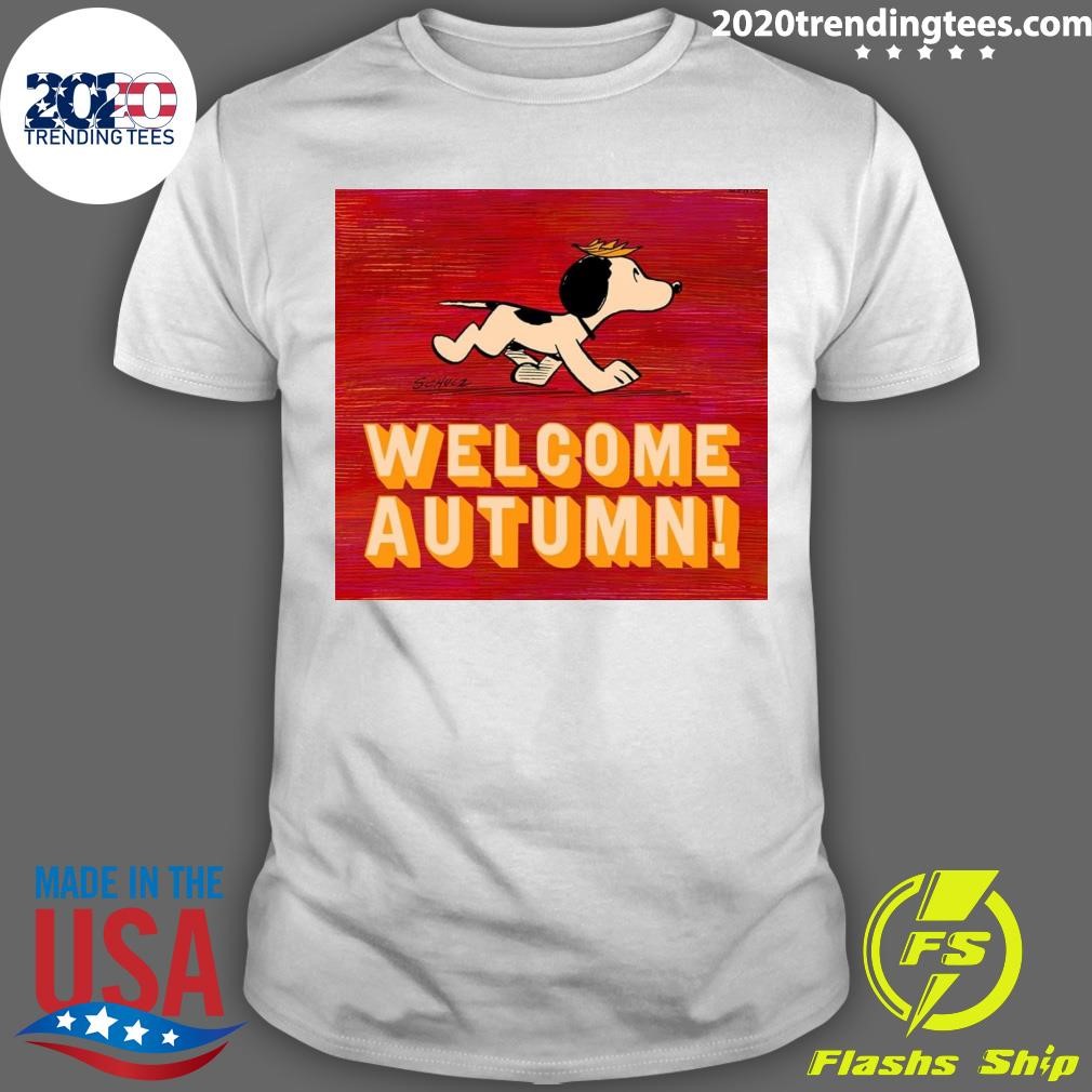 Nice Welcome Autumn Charlie Brown Peanuts T-shirt