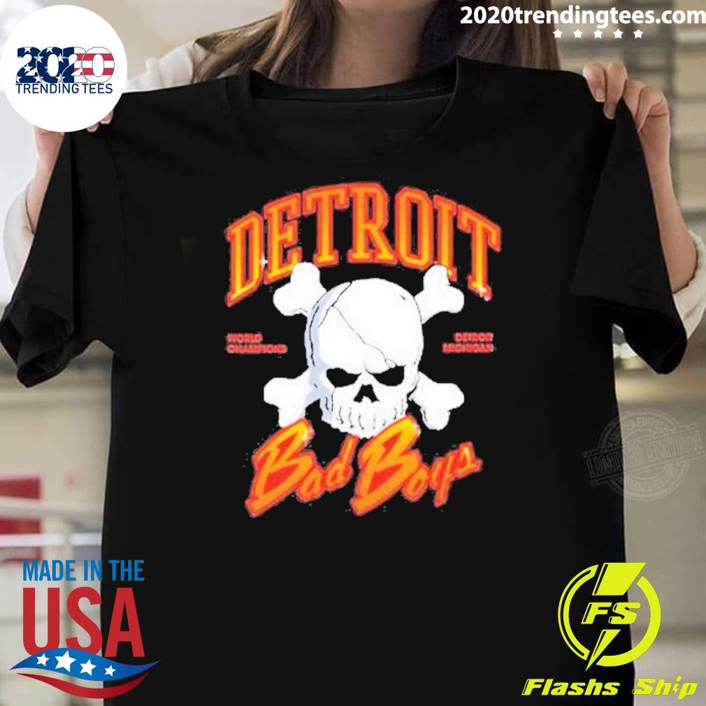 Official 2024-25 Detroit Pistons Bad Boys Gradient T-shirt