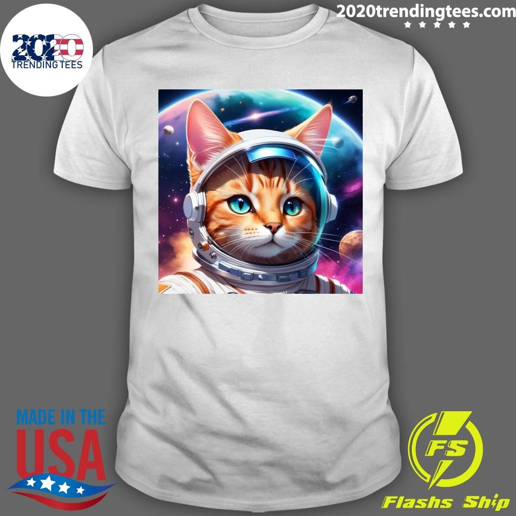 Official Astronaut Cat Space Helmet T-shirt