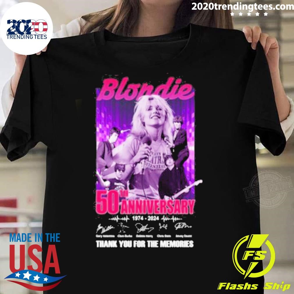 Official Blondie Band 50th Anniversary 1974-2024 Thank You For The Memories T-shirt