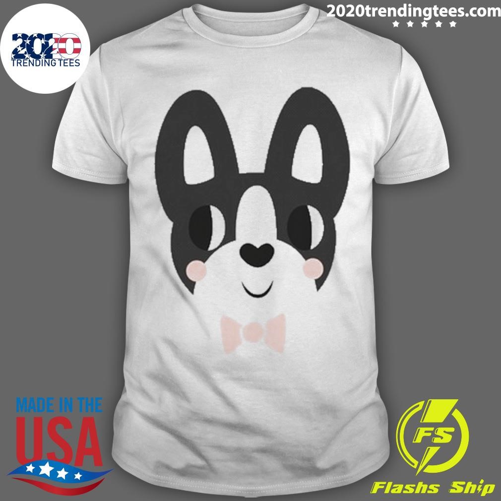 Official Boston Terrier Wearing A Bow Tie 2024 T-shirt