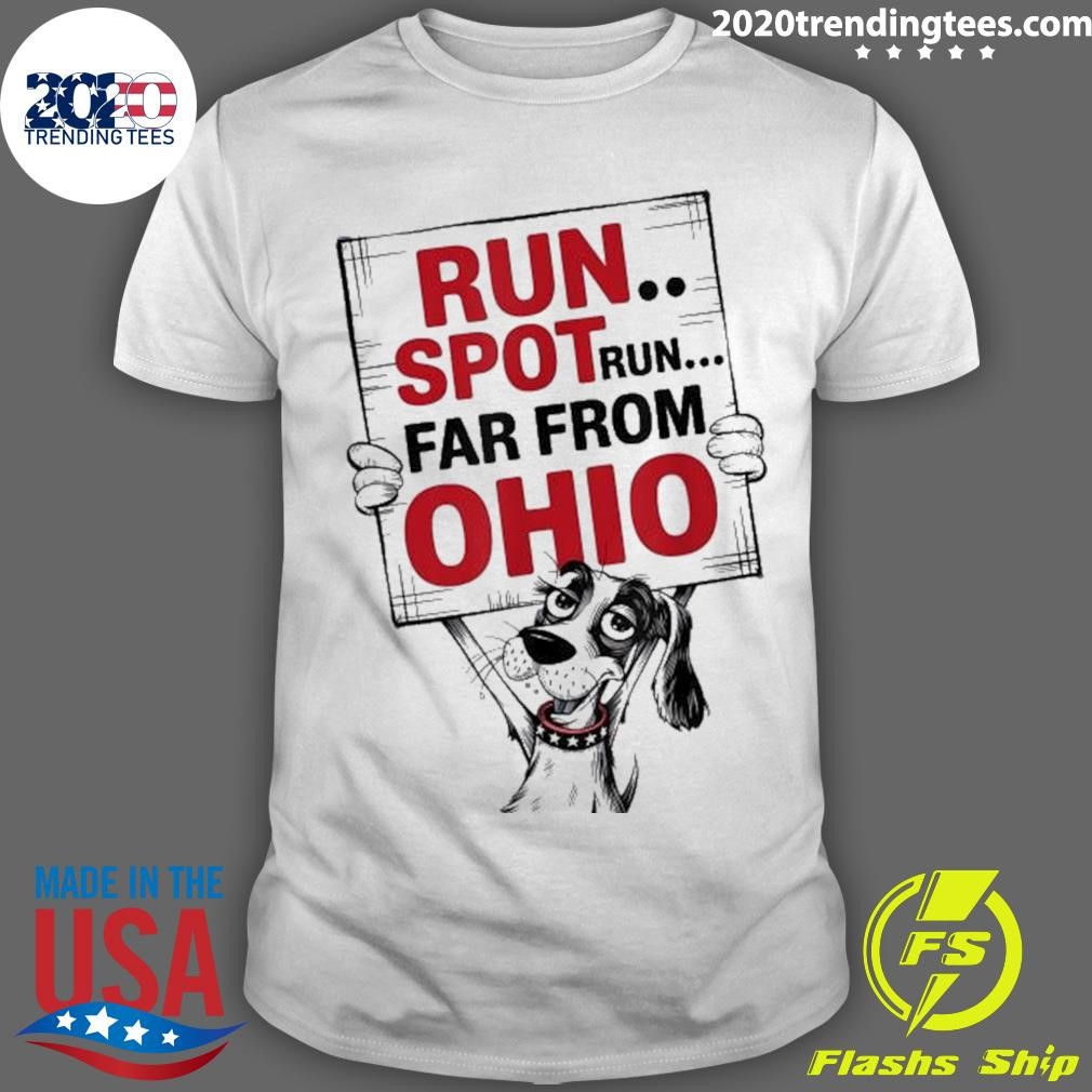 Official Cats And Dogs Debate Run Spot Run Far From Ohio 2024 T-Shirt