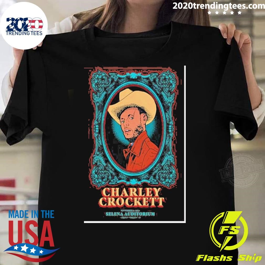 Official Charley Crockett Sept 8 2024 Selena Auditorium In Corpus Christi TX Poster T-shirt