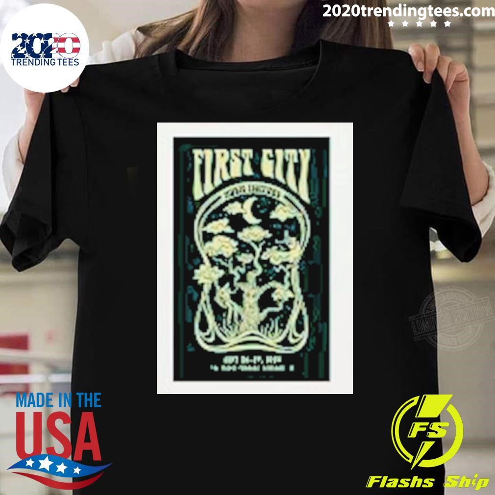 Official First City Music Festival Sept 26-29 2024 The French Commons Vincennes, IN Event T-shirt