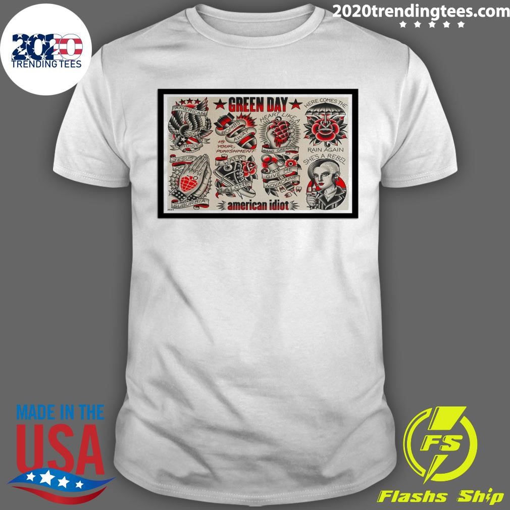 Official Green Day American Idiot 2024 Album T-shirt