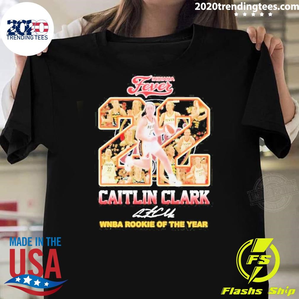 Official Indiana Fever Caitlin Clark Signature Rookie Of The Year Signature 2024 T-shirt