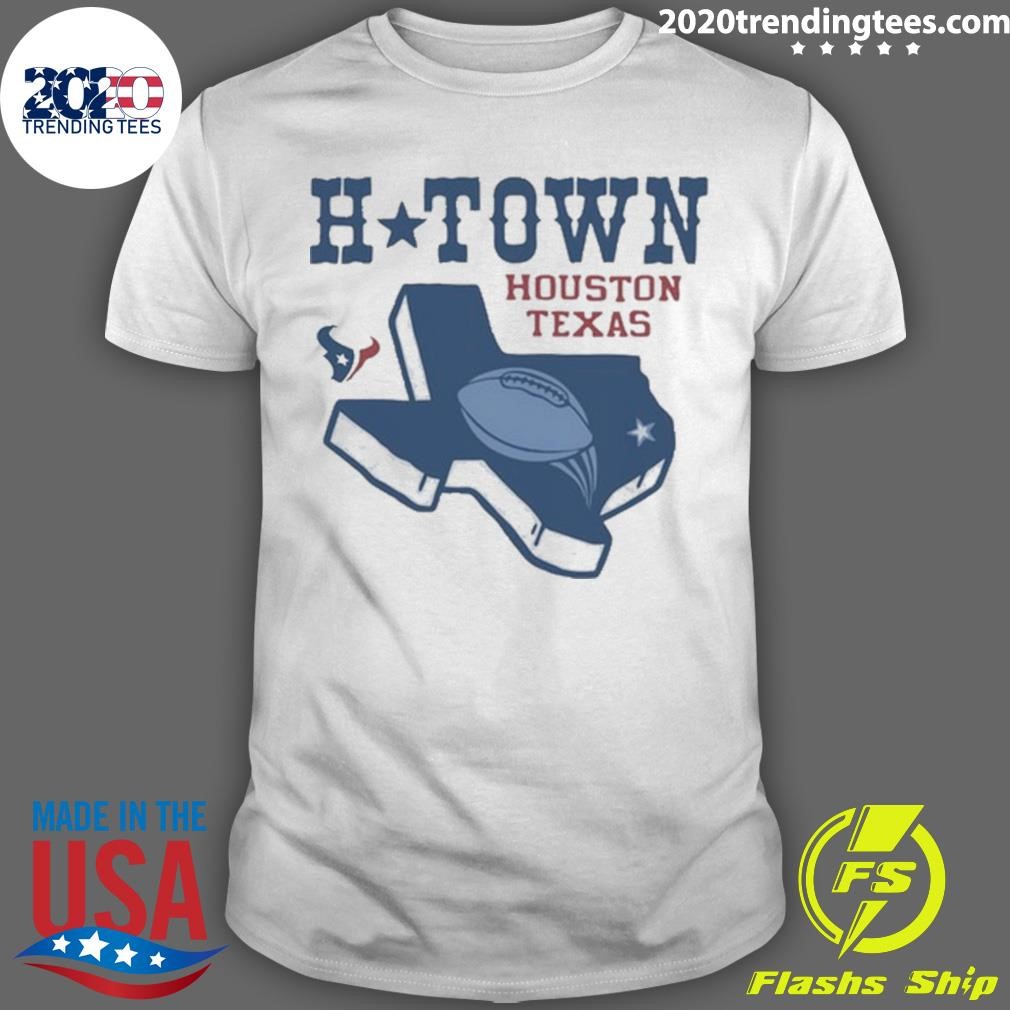 Official Jj Watt Wearing Homage Houston Texans H-Town T-shirt