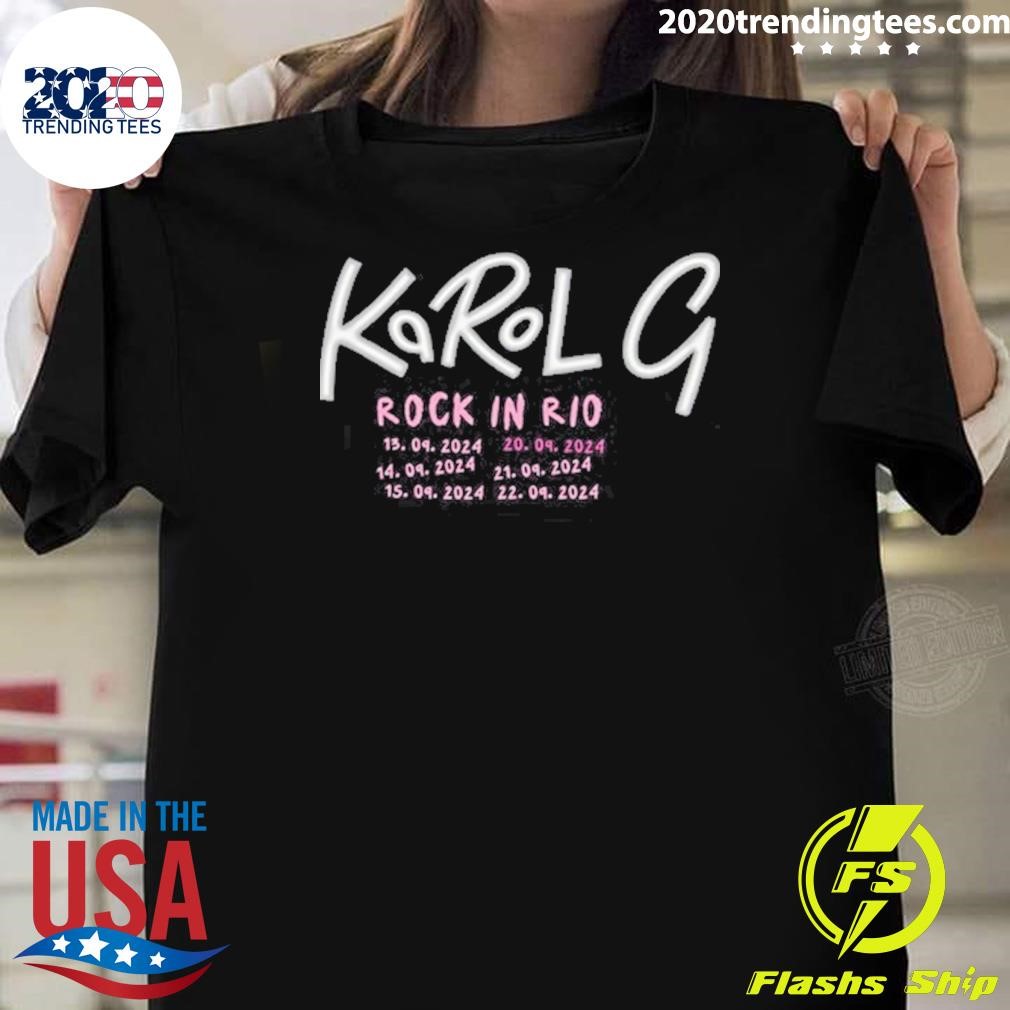 Official Karol G Rock In Rio Concert Tour T-shirt