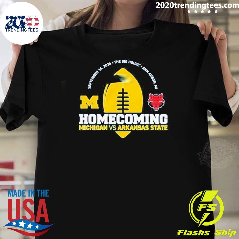 Official Michigan Wolverines Valiant Blue 2024 Homecoming Gameday T-shirt