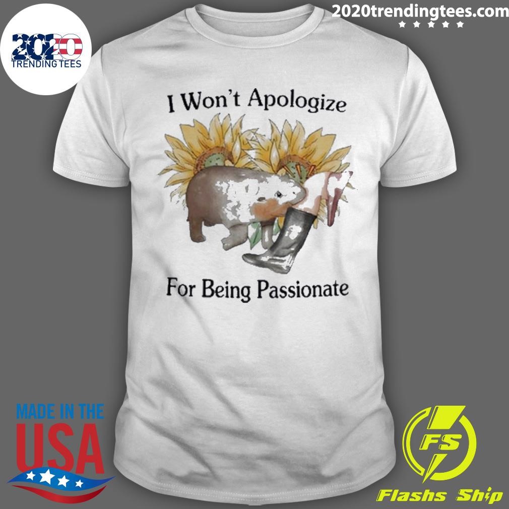 Official Moo Deng I Won’t Apologize For Being Passionate 2024 T-shirt