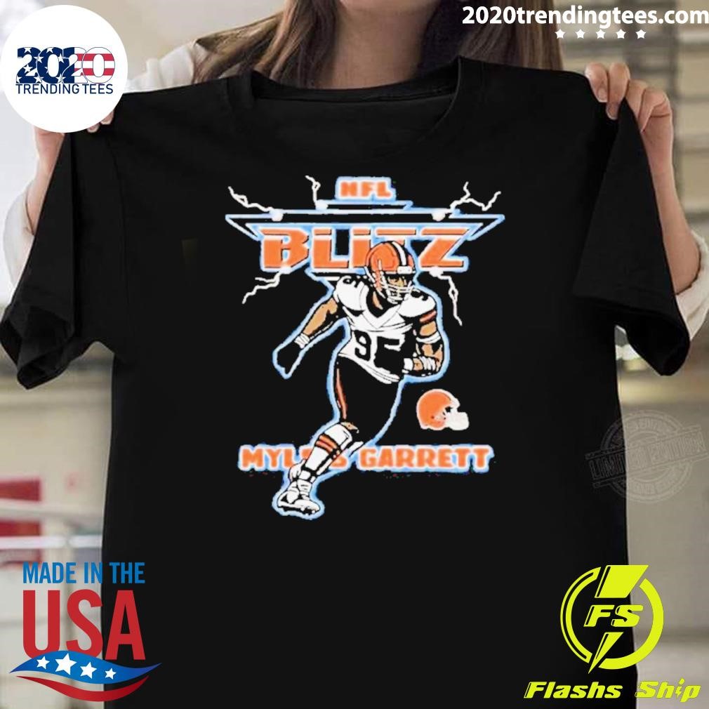 Official NFL Blitz Browns Myles Garrett T-shirt