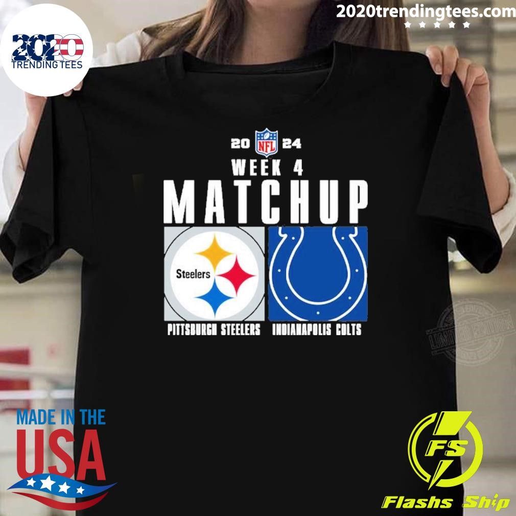 Official Pittsburgh Steers Vs Indianapolis Colts 2024 Nfl Week 4 Matchup 2024 T-shirt