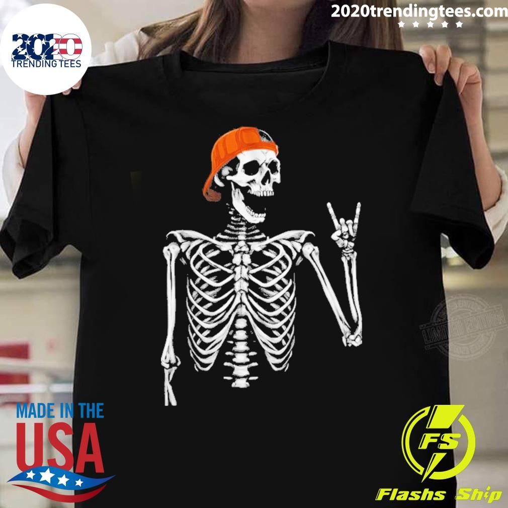 Official Rock & Roll Skeleton Halloween T-shirt