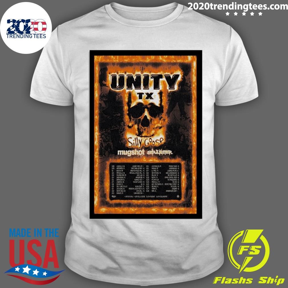 Official Skull UnityTX Silly Goose Fall Tour 2024 Poster T-shirt