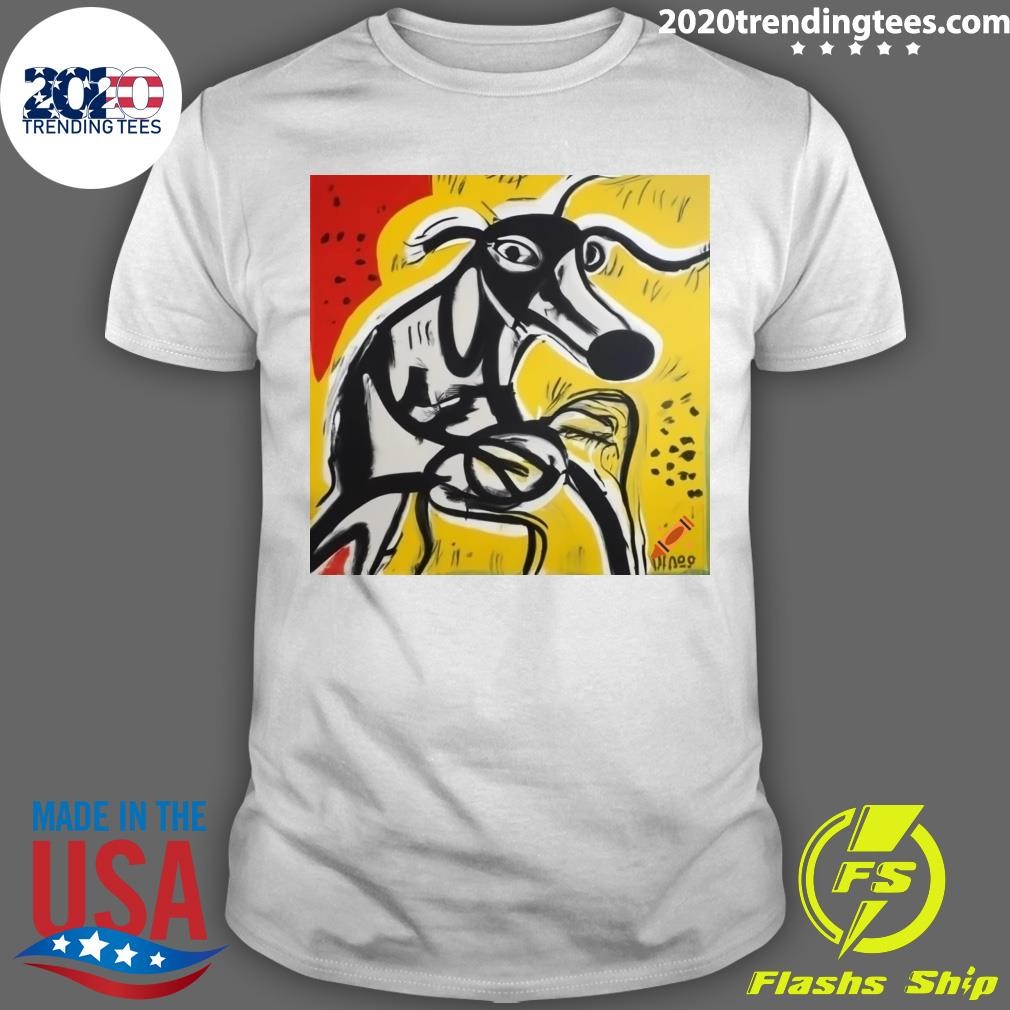 Official Smart Dangerous Animals Painting By Jean-Michel Basquiat T-shirt