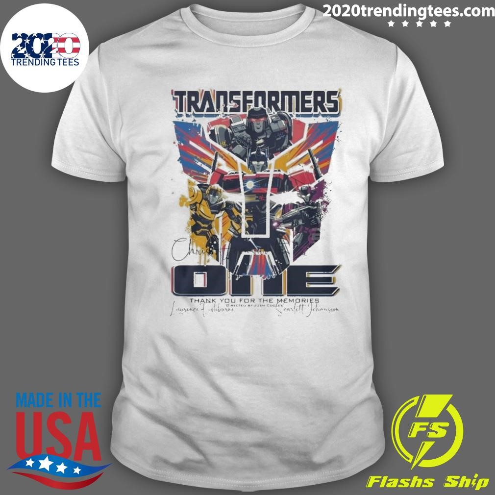 Official Transformers One 2024 Thank You For The Memories Signature T-shirt