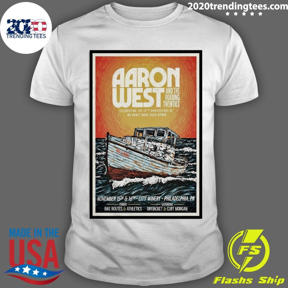 Original Aaron West And The Roaring Twenties Nov 15-16 2024 City Winery in Philadelphia PA Tour T-shirt