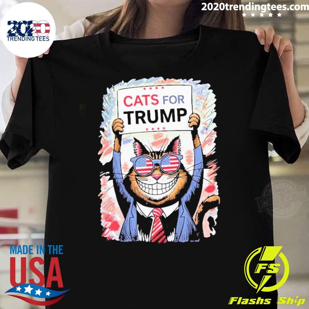 Original Cats For Trump 2024 Kittens And Ducks T-shirt