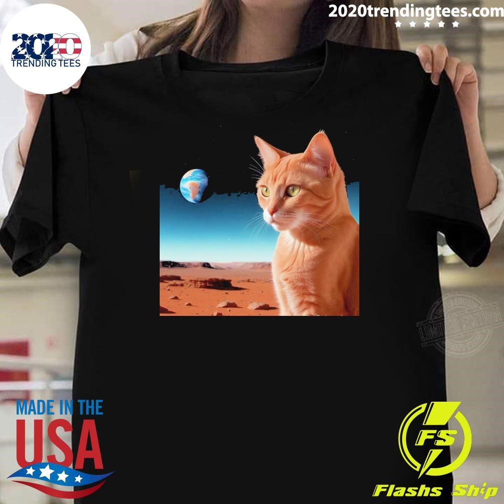 Original Cat's View of Earth from Mars T-shirt