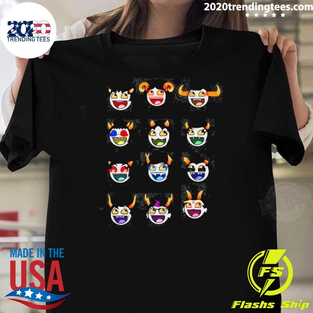 Original Homestuck Troll Awesome Smiley Icons T-shirt