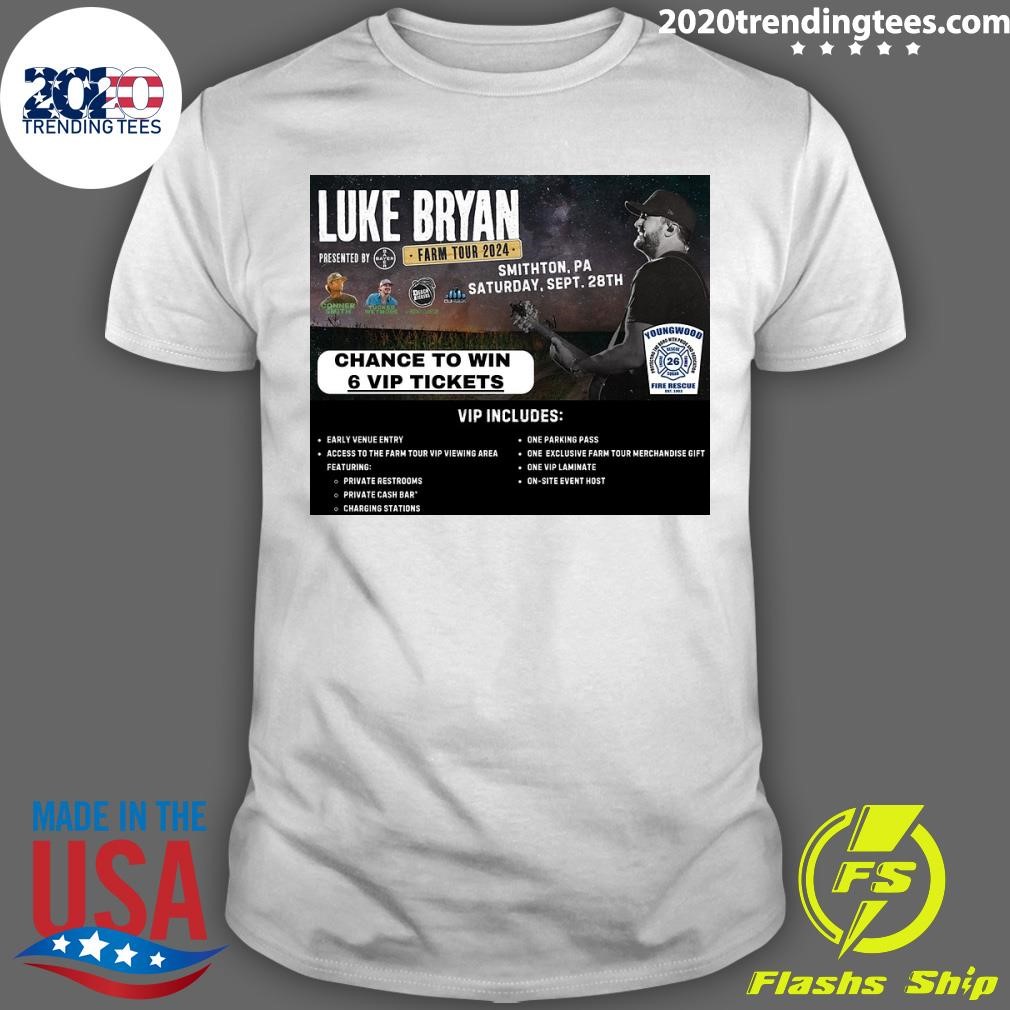 Original Luke Bryan Farm Tour 2024 Dates An Unforgettable Celebration of Country Music and Rural Life T-shirt