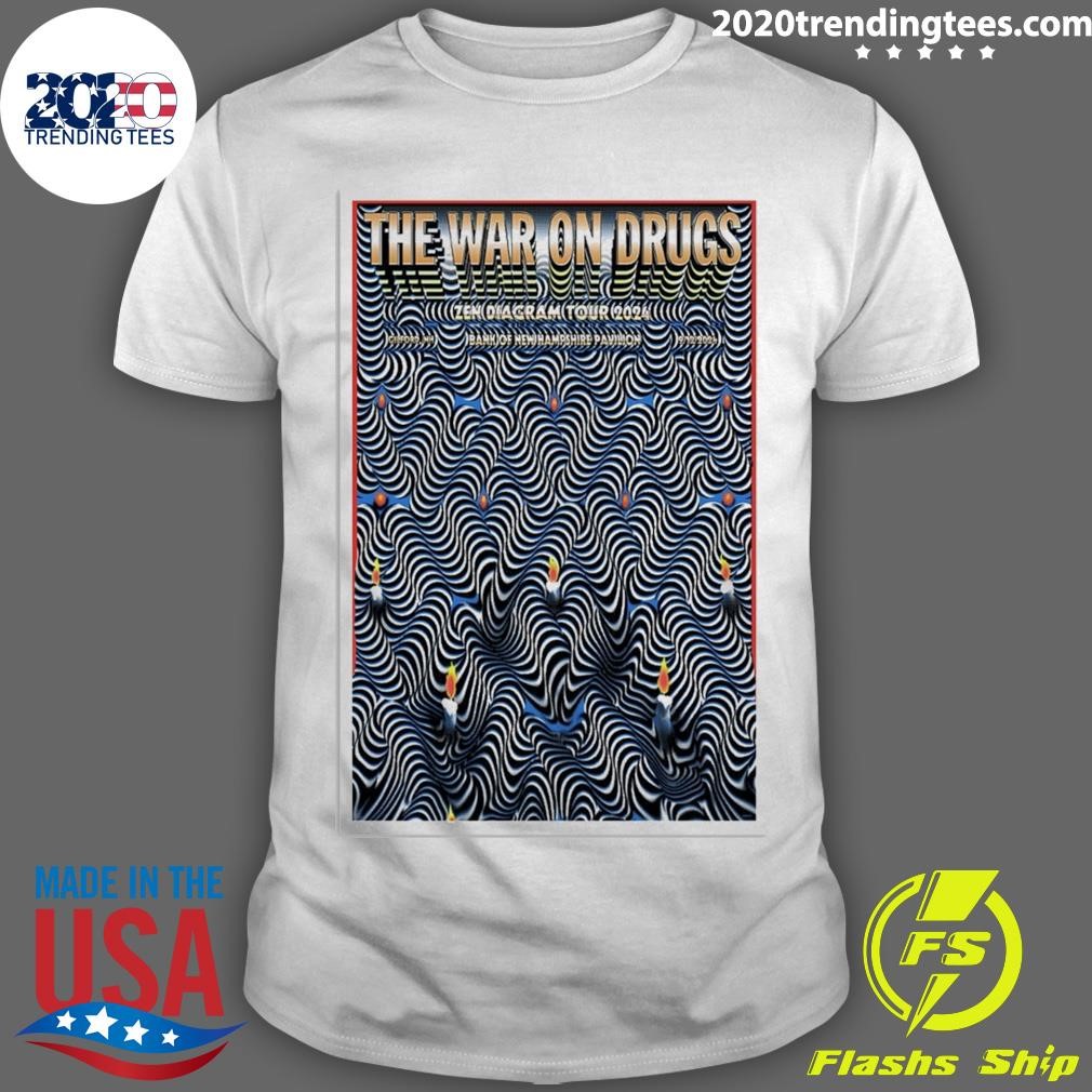 Original The War On Drugs Sep 12, 2024 Bank of New Hampshire Pavilion, Gilford, NH T-shirt