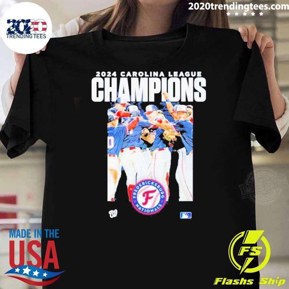 Premium 2024 Milb Carolina League Champions Fredericksburg Nationals Player T-shirt