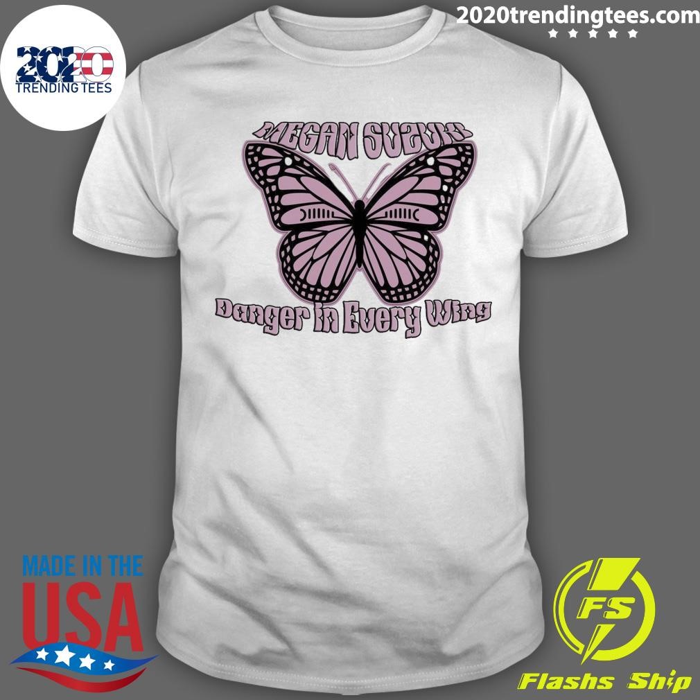 Premium Butterfly Megan Suzuki Danger In Every Wing T-shirt