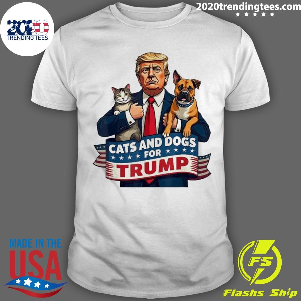 Premium Cats And Dogs For Trump 2024 Kittens And Dogs For Trump T-Shirt