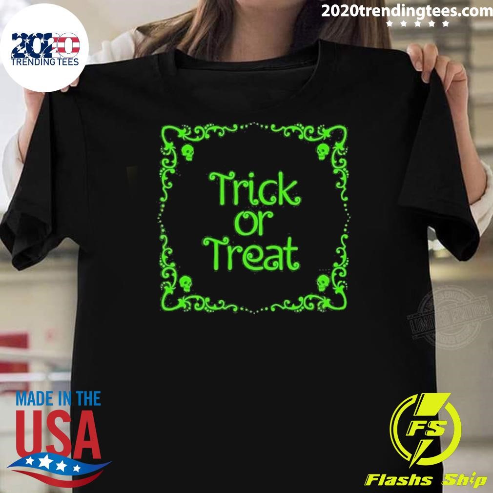 Premium Halloween Slime Green Trick or Treat 2024 T-shirt