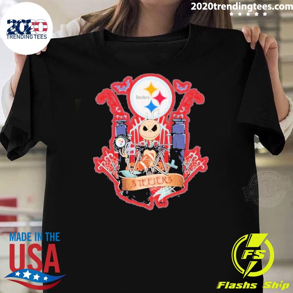 Premium Jack Skellington Steelers Halloween 2024 T-shirt