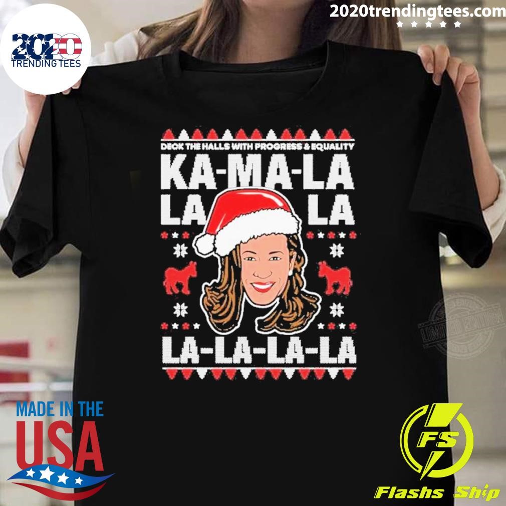 Premium Kamala Harris Deck The Halls Ugly Christmas 2024 T-shirt