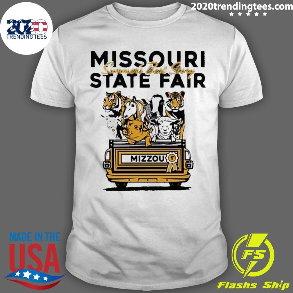 Premium Mizzou Tigers 2024 State Fair Summers Best Story Truck Bed With Animals T-shirt