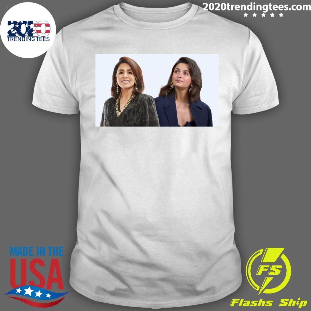 Premium The Neetu-Fication Of Alia Bhatt Alia British Bollywood Star - Sui Dhaga Girl T-shirt