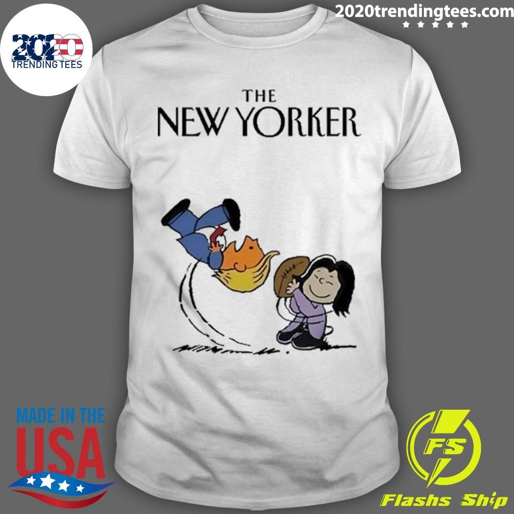 Premium The New Yorker Kamala Harris And Donald Trump Peanuts T-Shirt